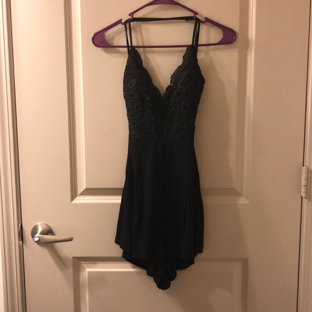 Lulus backless star spangled romper